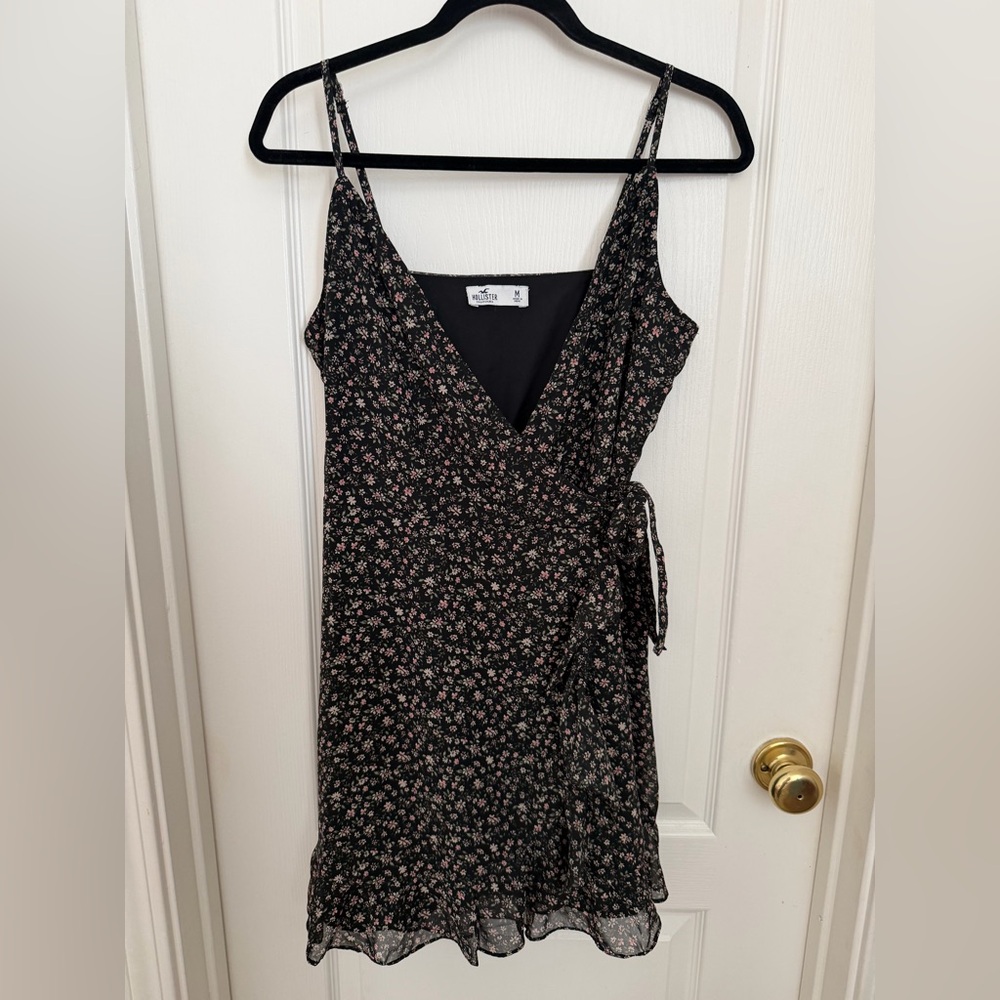 Hollister Black Floral Mini Dress